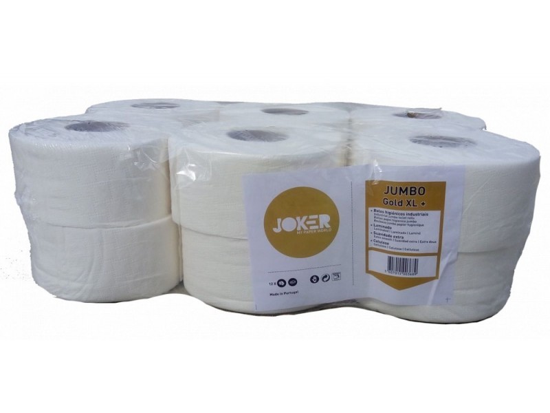PAPEL HIGIÉNICO JUMBO FOLHA DUPLA PASTA PURA GOLD PACK 12 ROLOS (IVA INCLUÍDO) PAPEL HIGIÉNICO JUMBO FOLHA DUPLA PASTA PURA GOLD PACK 12 ROLOS (IVA INCLUÍDO)